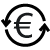 Zwart pictogram voor financiering (EUR)